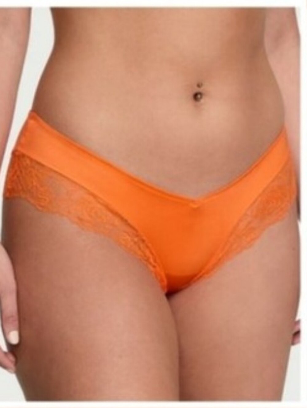 Victoria's secret VERY SEXY Lace-Trim High-Leg Cheeky Panty XL ORANGE